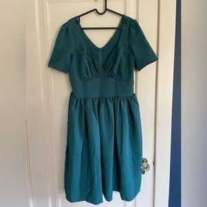 Pinup Couture Dress-Teal- XL